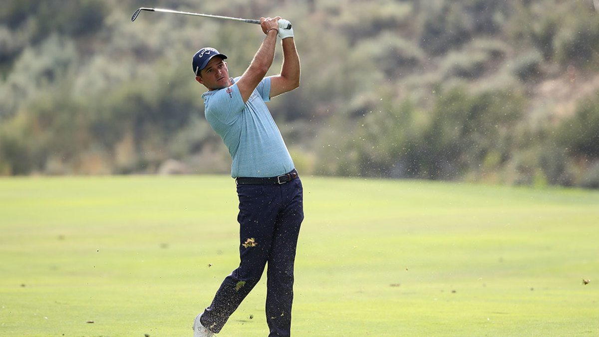 Sam Saunders plays his second shot on the 17th hole during the final round of the Barracuda Championship at Montreux Country Club on August 5, 2018 in Reno, Nevada. (Photo by Christian Petersen/Getty Images)