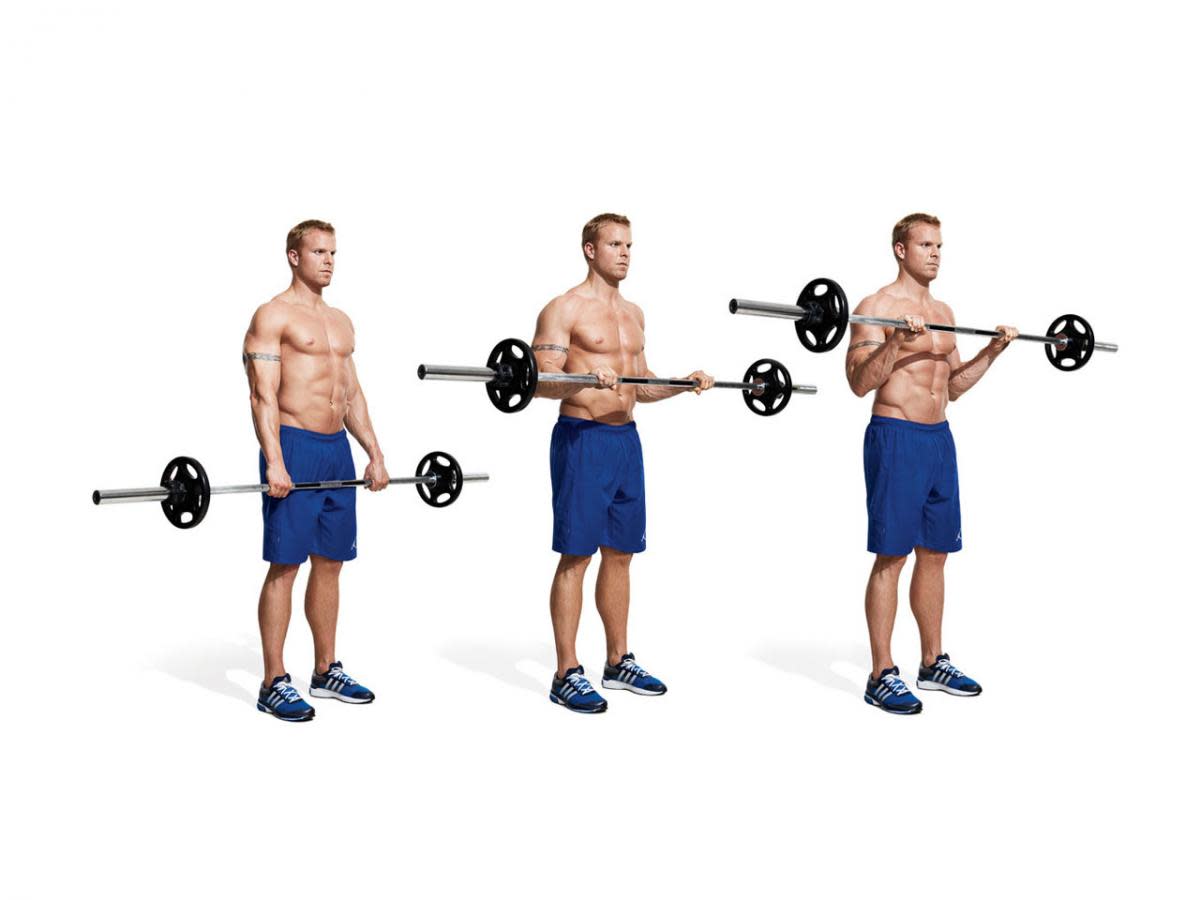 Overhand Barbell Biceps Curl