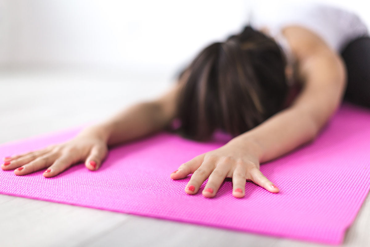 yoga mat with words