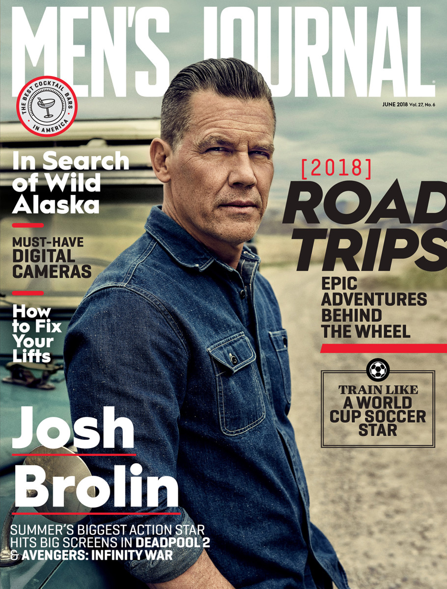 Josh Brolin photographed for the June 2018 cover of Men's Journal by Miller Mobley.
