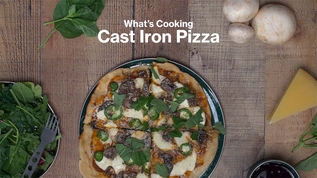 what's cooking cast iron pizza
