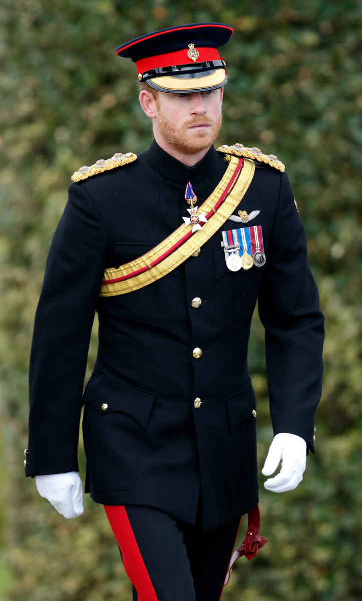 ALREWAS, UNITED KINGDOM - NOVEMBER 11: (EMBARGOED FOR PUBLICATION IN UK NEWSPAPERS UNTIL 48 HOURS AFTER CREATE DATE AND TIME) Prince Harry attends the Armistice Day Service at the National Memorial Arboretum on November 11, 2016 in Alrewas, England. Armistice Day commemorates the signing of the armistice in WW1 between the Allies and Germany at 11am on November 11, 1918. At the exact time and date each year after Britain has held a two minute silence to remember the dead from the First and Second World Wars and the 12000 British Service personal who have been killed or injured since 1945. (Photo by