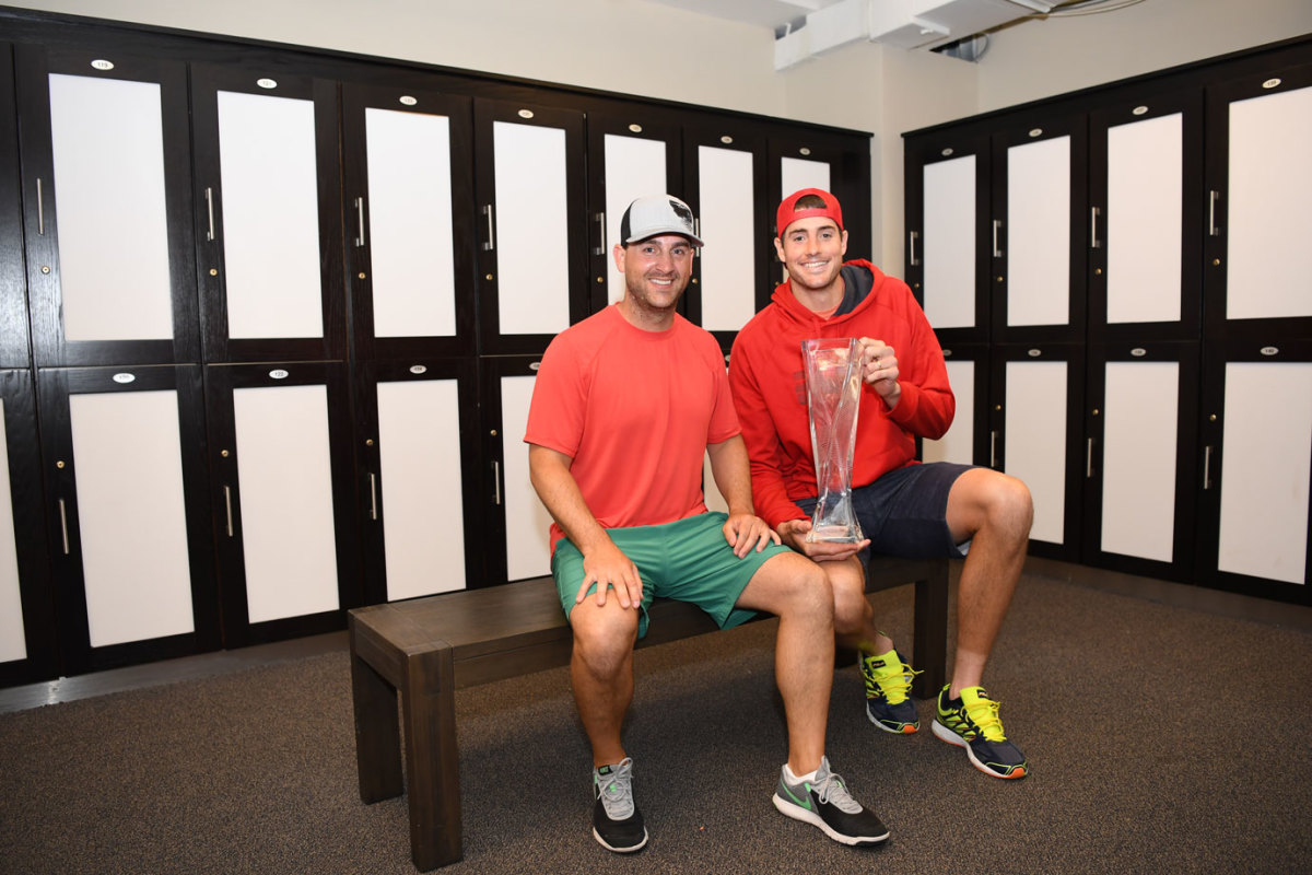 John Isner with chiropractor Clint Cordial