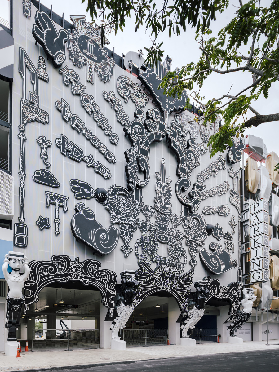 One of the facades of Miami's Museum Garage.