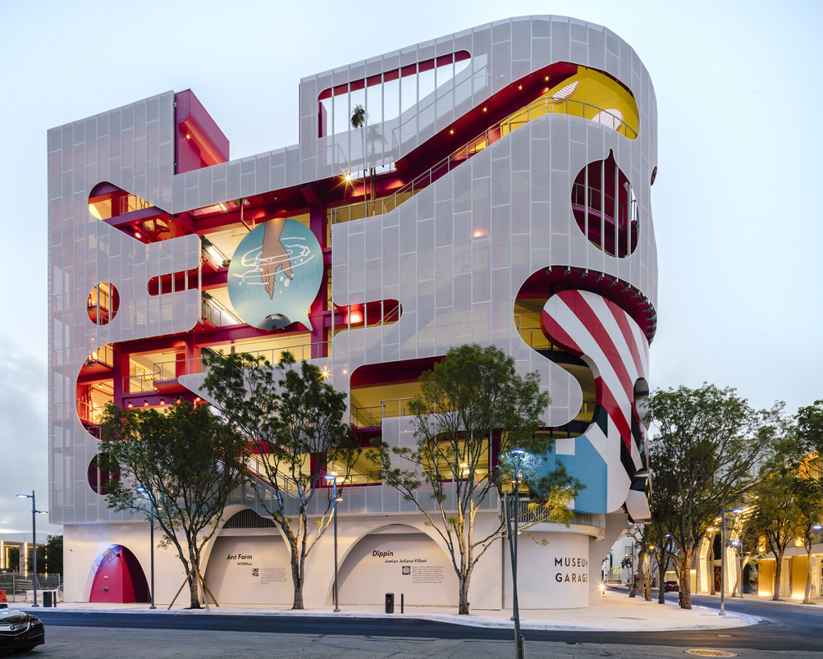 One of the facades of Miami's Museum Garage.