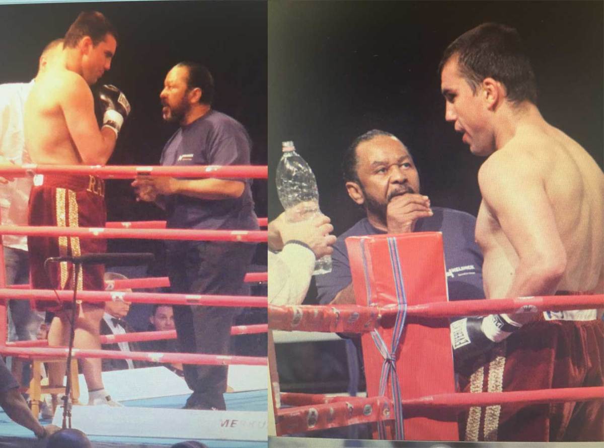 John Arthur coaching boxer Răzvan Cojanu