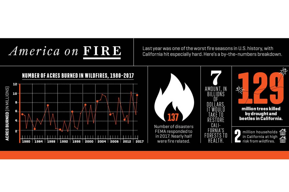 Stats on wildfires across America