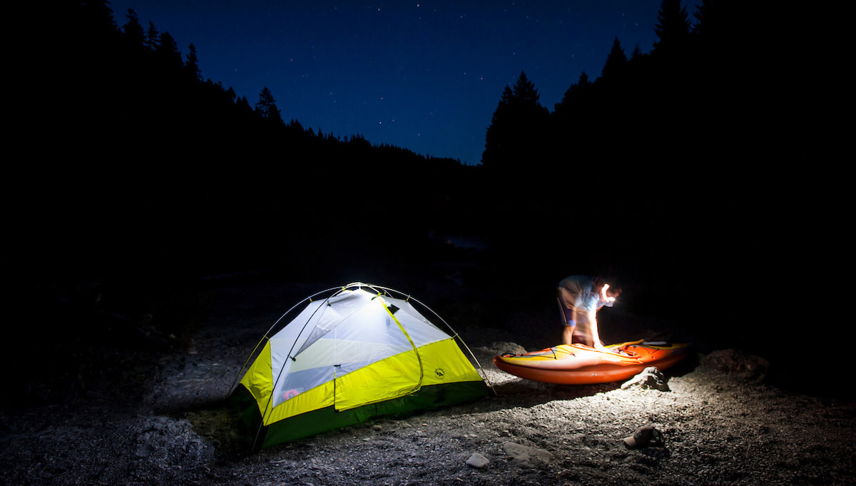 Camping and river life on the Rogue River, Oregon.
