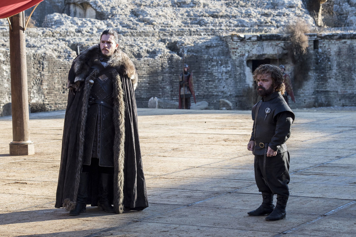 Tyrion and Jon Snow on the HBO Series Game of Thrones