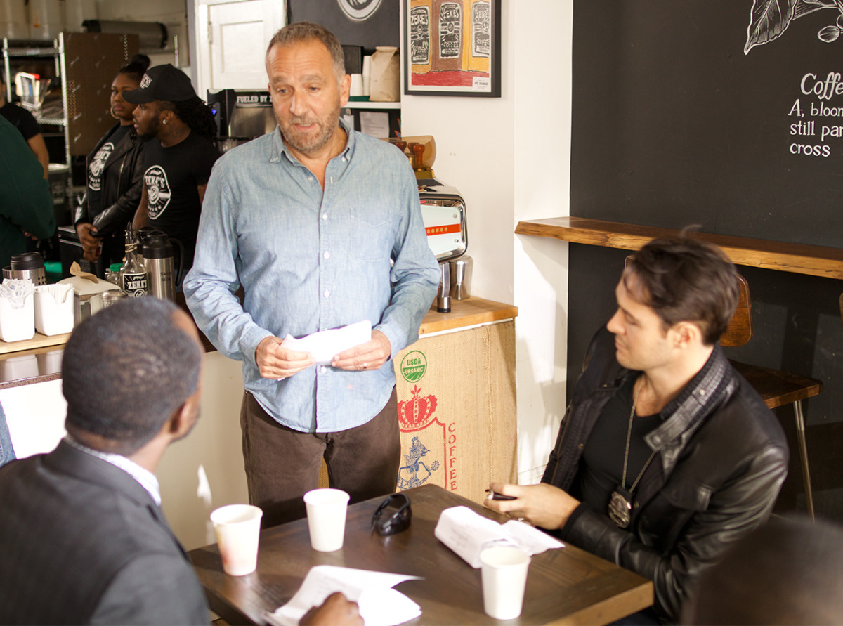Pelecanos on the set of D.C. Noir