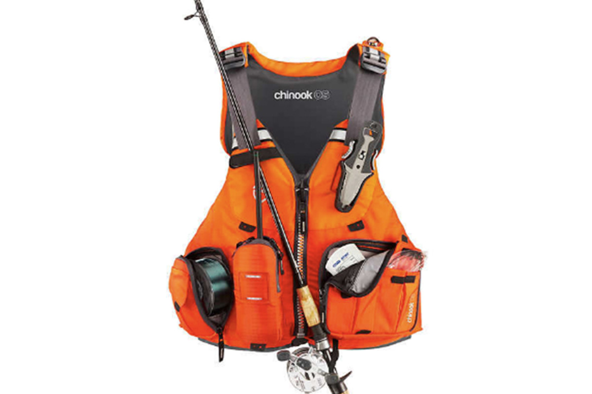 NRS Chinook OS Fishing PFD Life Jacket for Open Water Safety L//XL Red