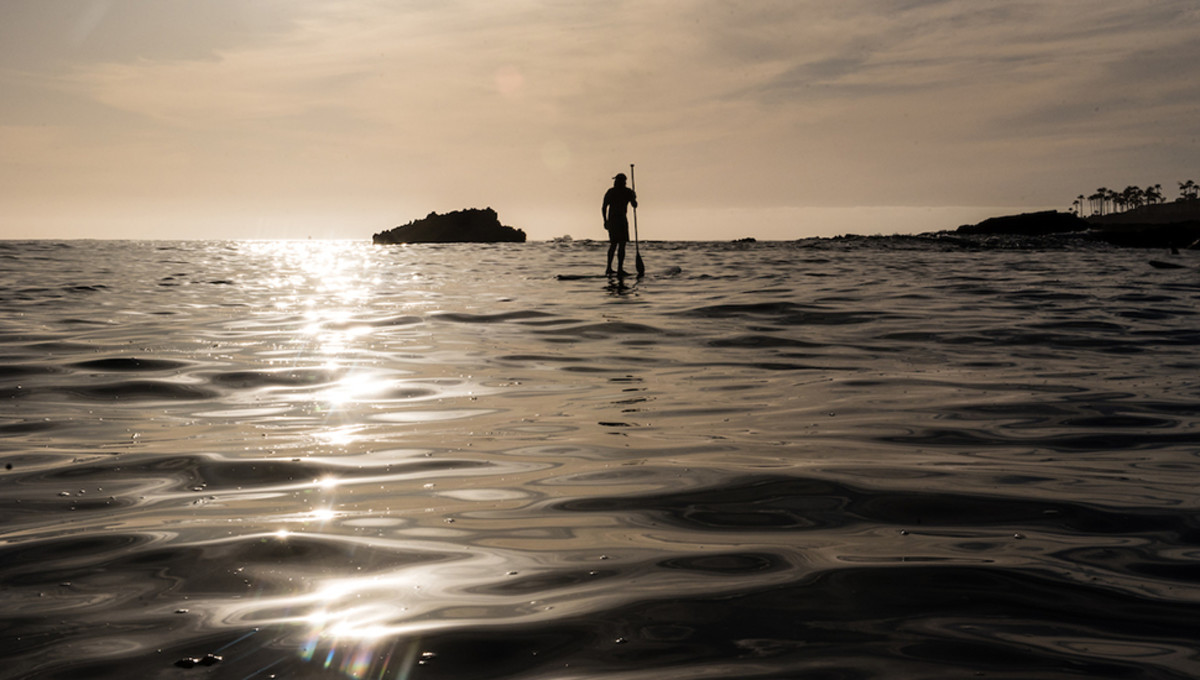 Paddler at Laguna Beach, CA.