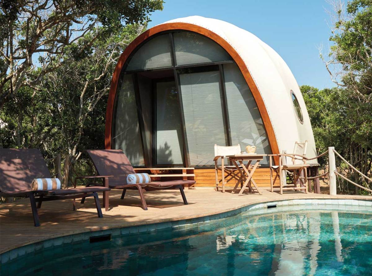 Cocoon and private plunge pool at Wild Coast Lodge