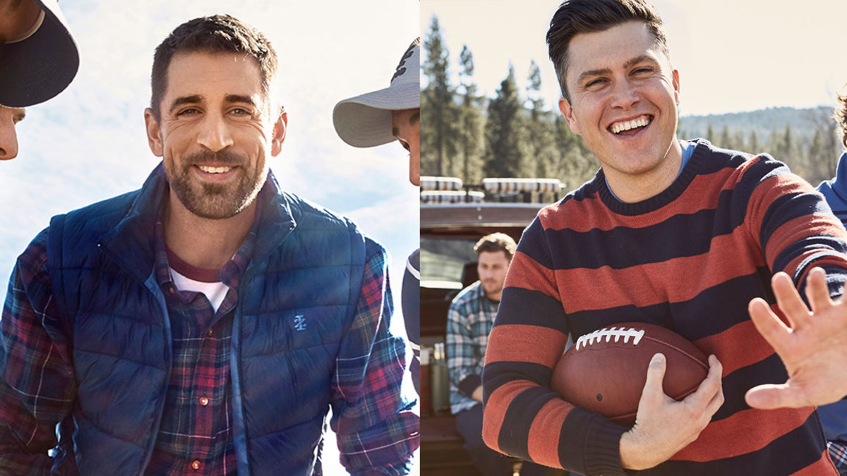 Colin Jost and Aaron Rodgers for Izod