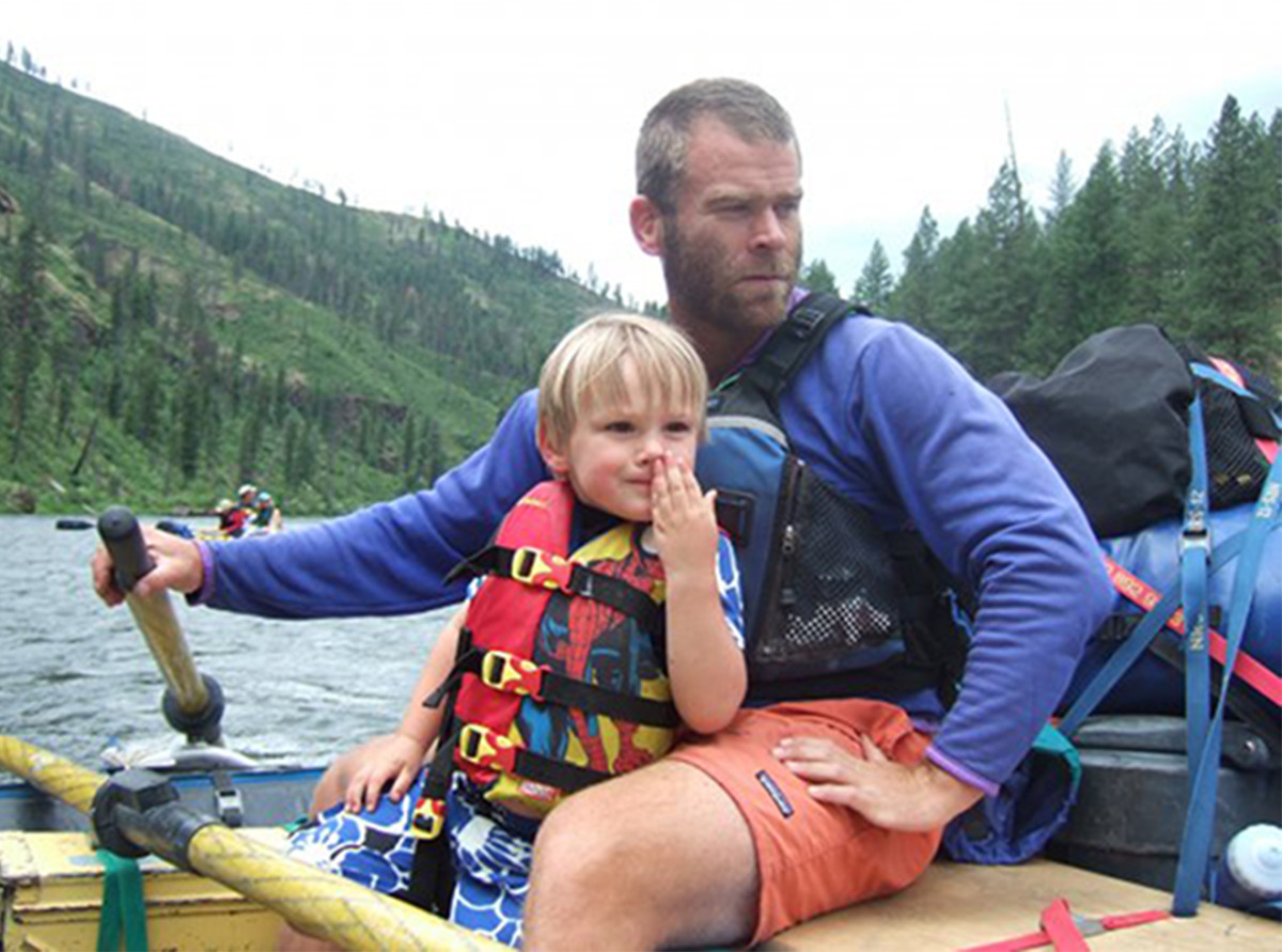 Repsher rafting the Grand Canyon.