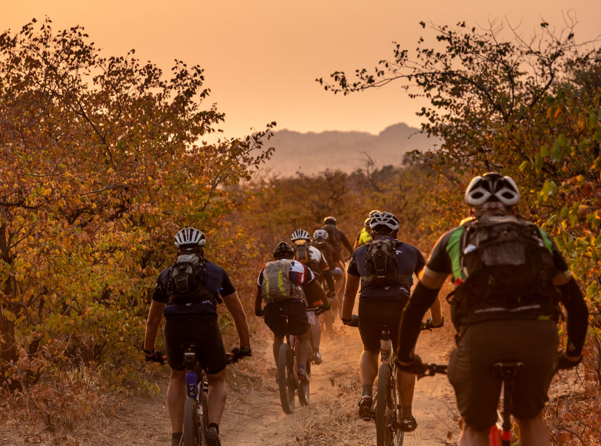 Cyclists riding in 2018 Nedbank Tour de Tuli