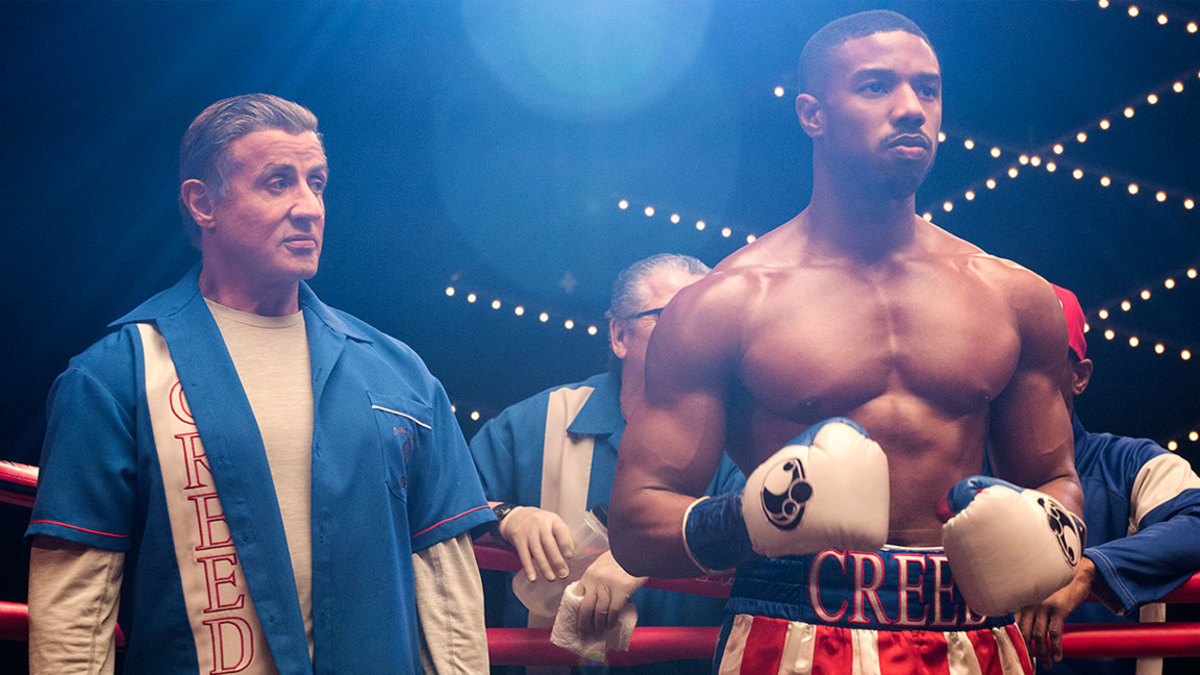 Michael B. Jordan stars as Adonis Creed with Sylvester Stallone, Dolph Lundgren, Florian Munteanu, and Tessa Thompson / Barry Wetcher / Metro Goldwyn Mayer Pictures / Warner Bros. Pictures