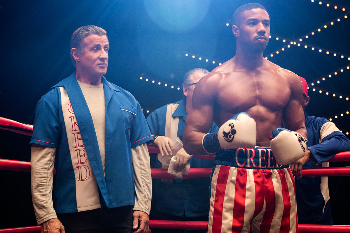 Sylvester Stallone and Michael B. Jordan in Creed 2