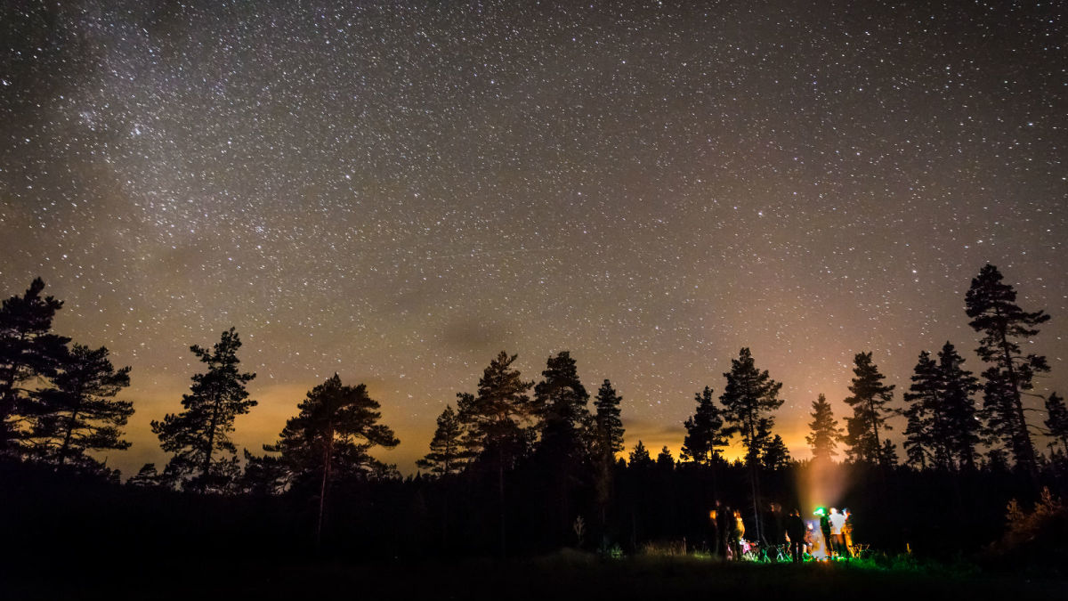Nighttime sky in Sweden