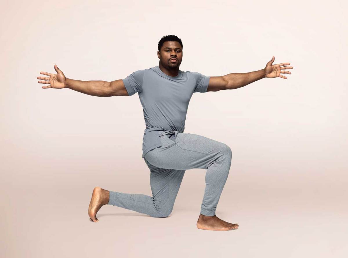 Khalil Mack wearing Nike's yoga collection
