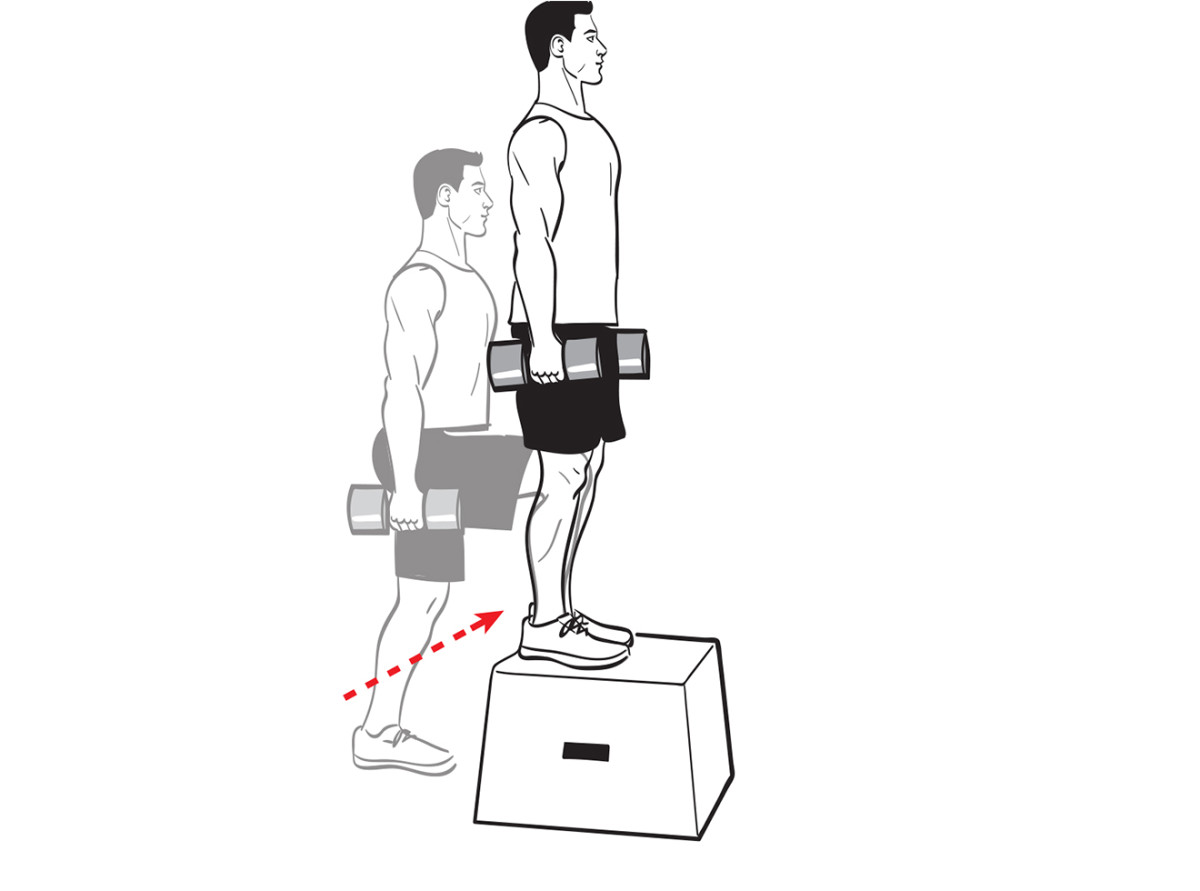 Dumbbell Box Steps