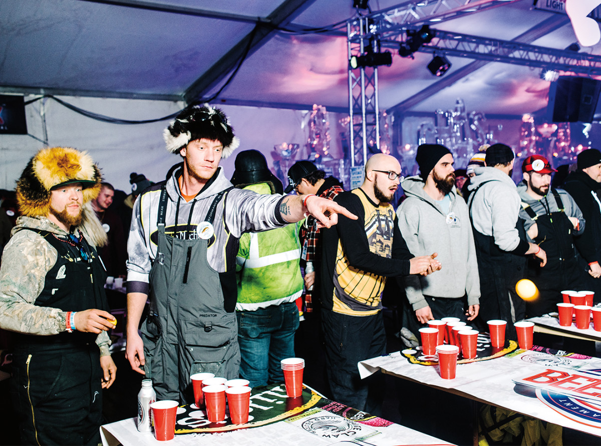 A beer-pong tournament.