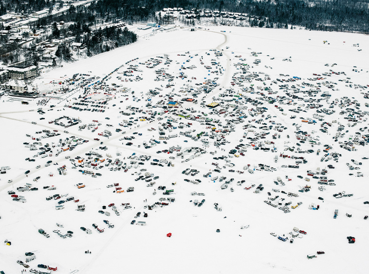 An overhead view of the 39th-annual International Eelpout Festival.