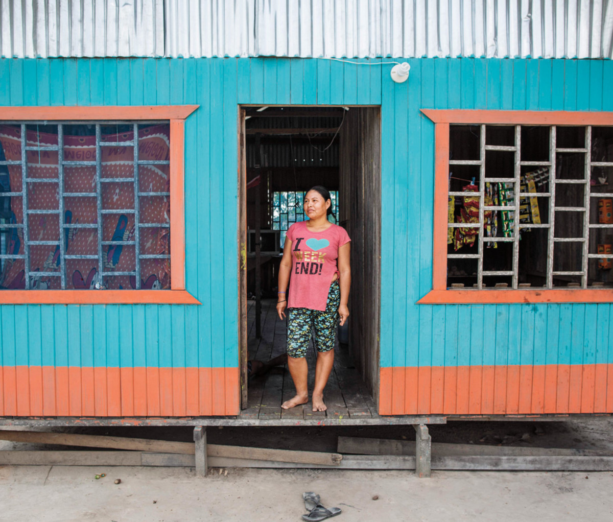 Nelly Vázquez in the house where shaman Olivia Arévalo, her grandmother, had lived.