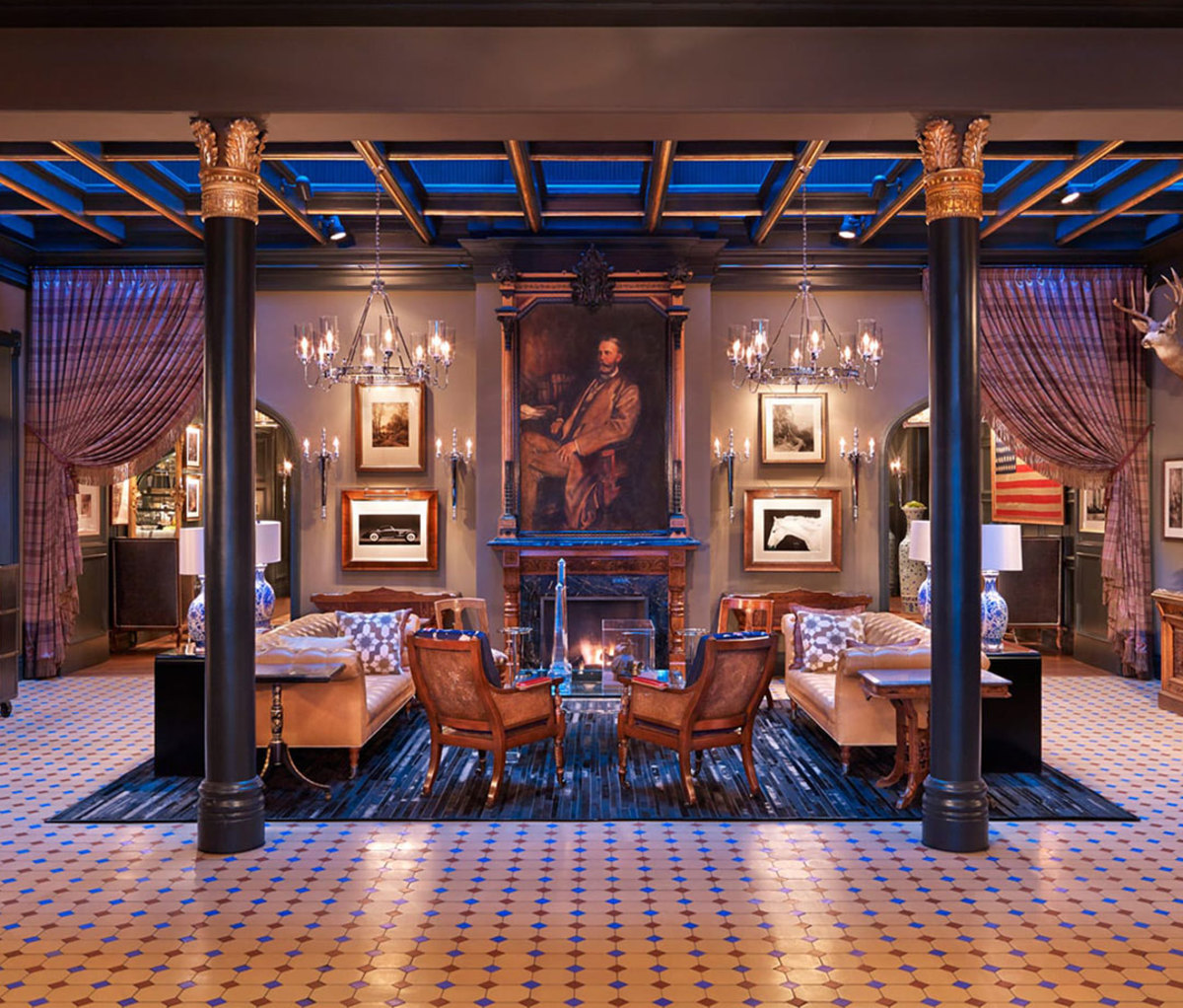 Lobby of Hotel Jerome Auberge Resort
