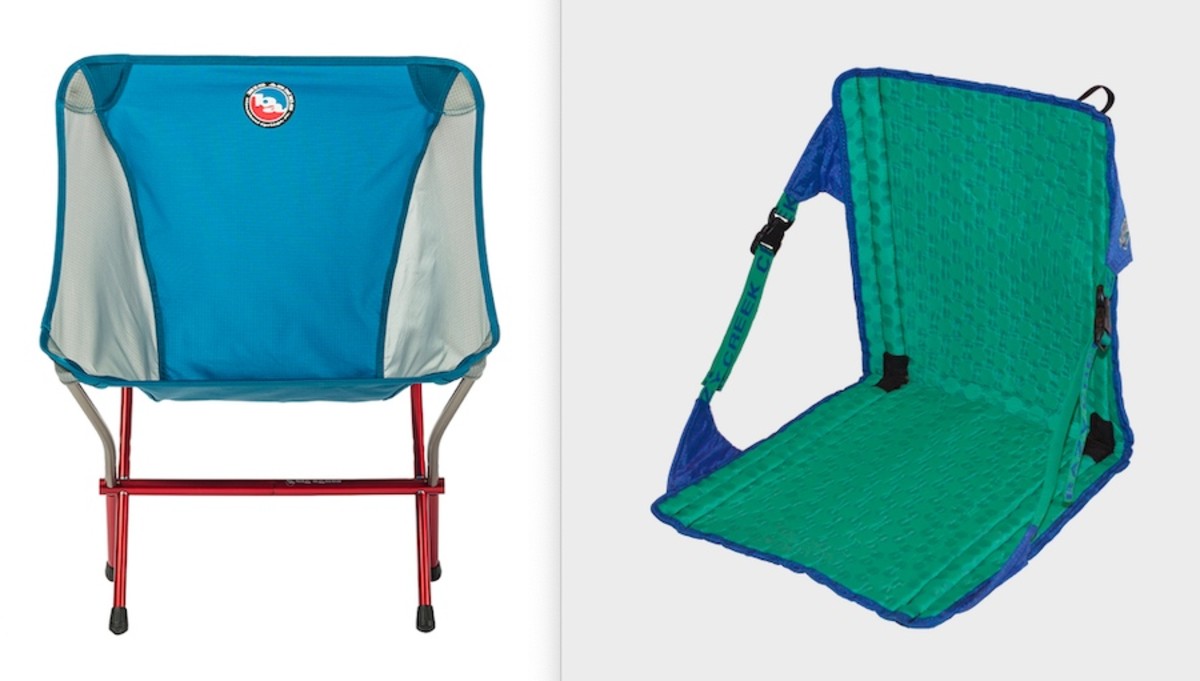A pair of camp chairs