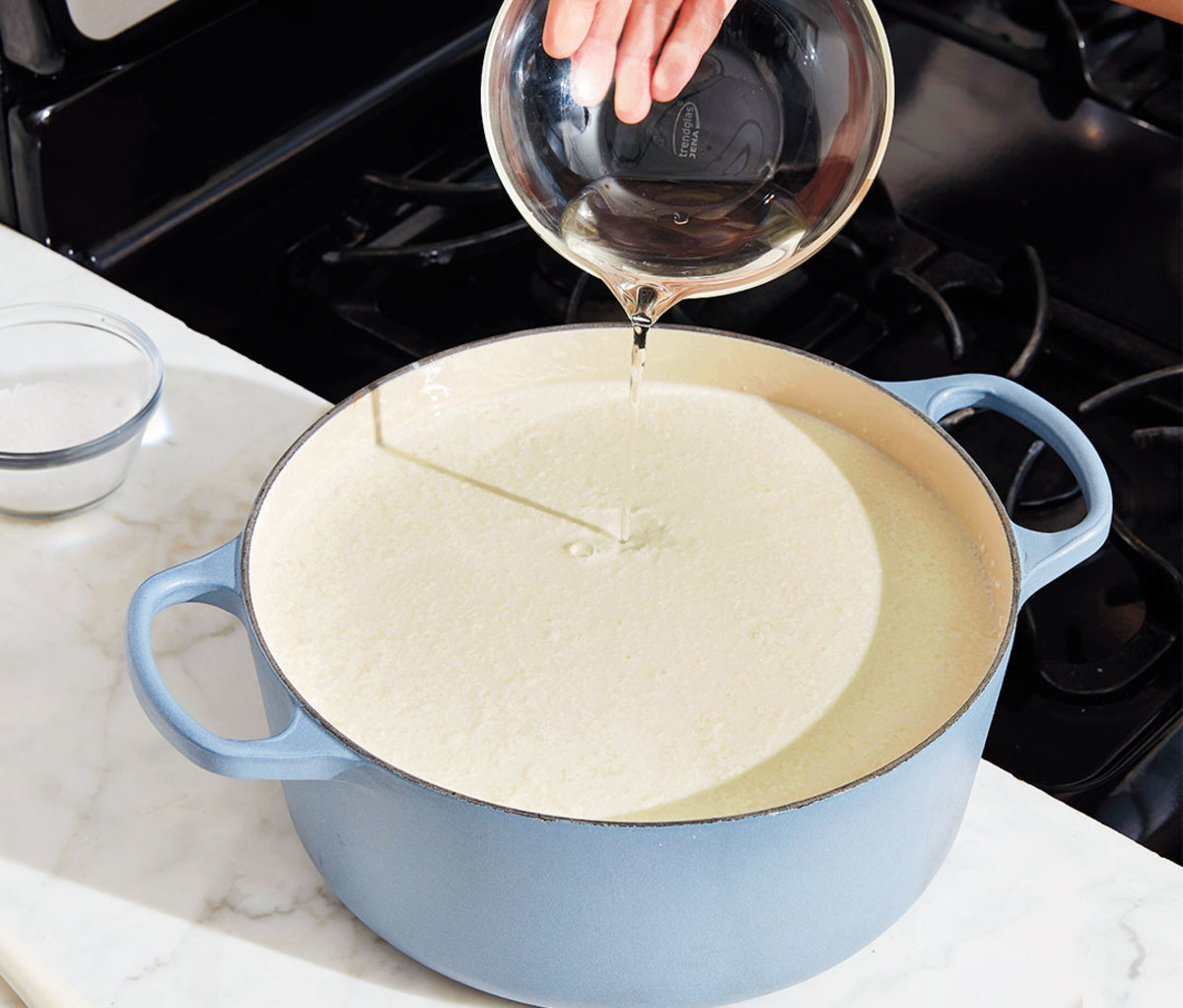 Making Mozzarella Step 1