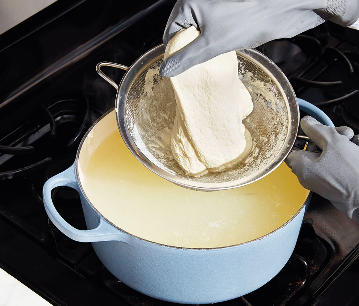 Making Mozzarella Step 4
