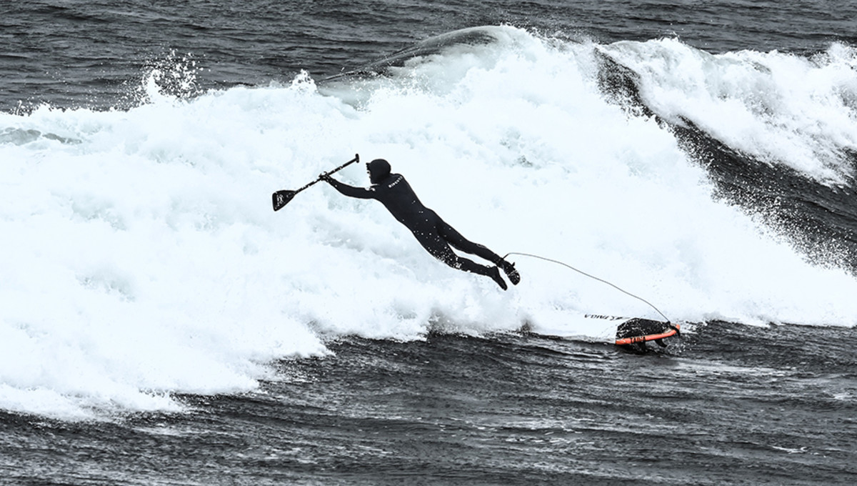 SUP surfing provides a good new challenge.