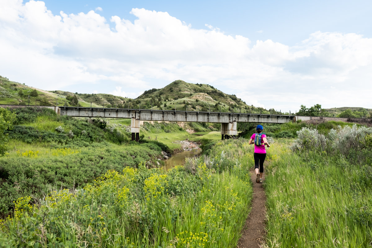 trail running in Theodore Roosevelt National Park