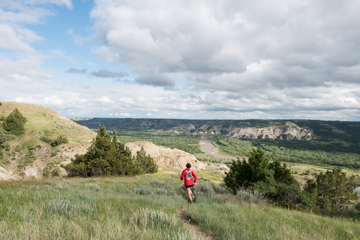 trail running in Theodore Roosevelt National Park