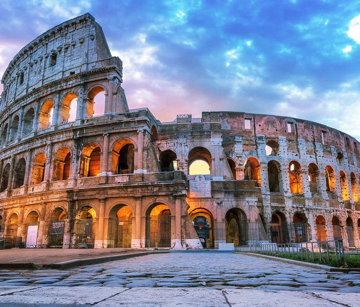 Roman Colosseum at sunrise 