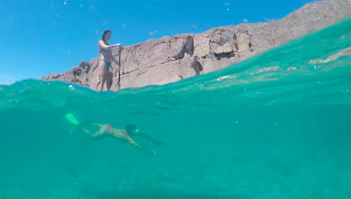 Snorkeling and paddling all day.