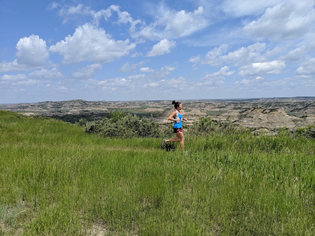 trail running in Theodore Roosevelt National Park