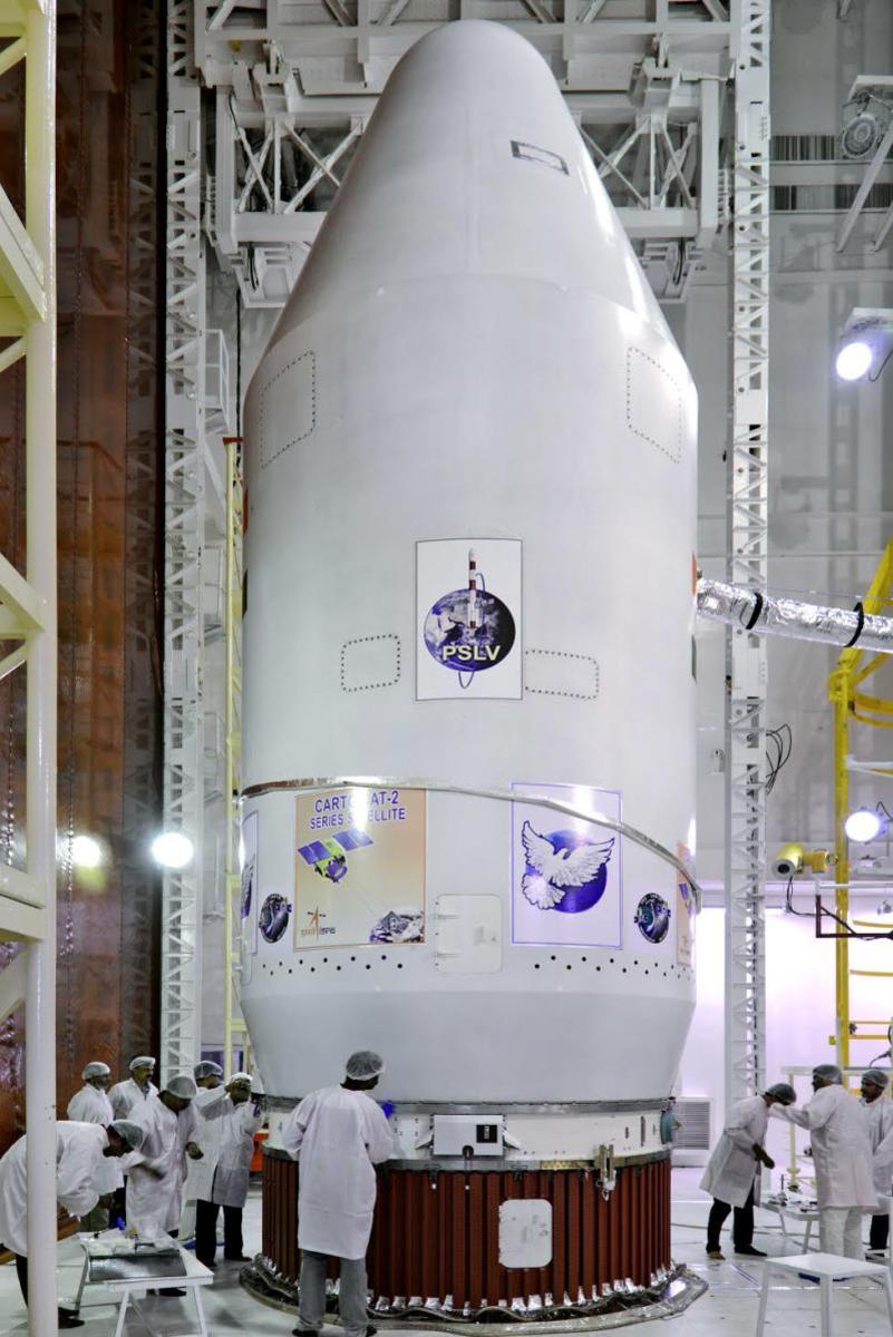 Art on a PSLV being built