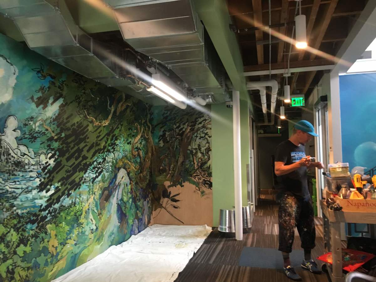Forest At work in Mountain View mural