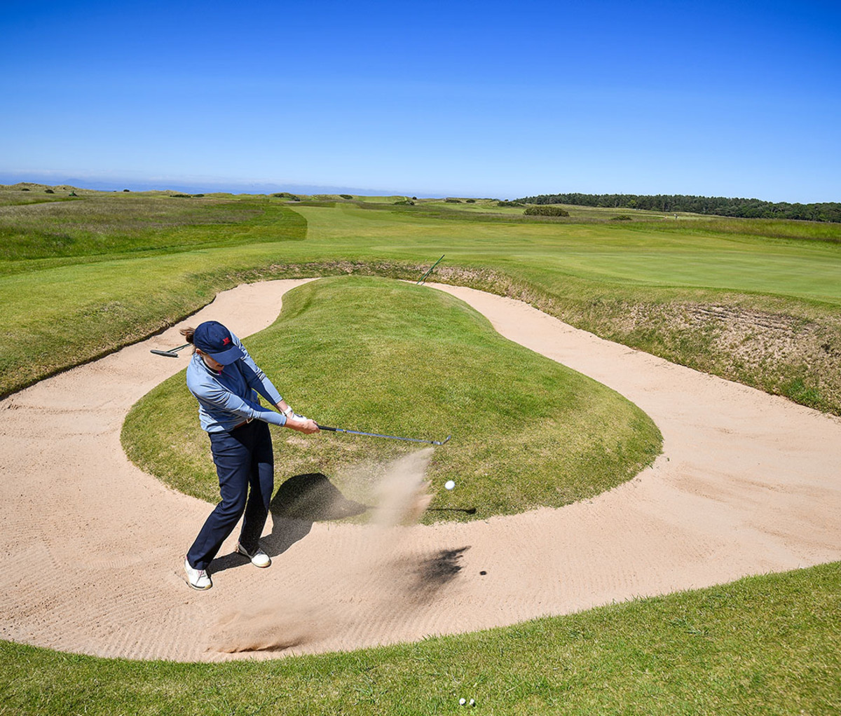 A member of The Honourable Company of Edinburgh Golfers playing at Muirfield