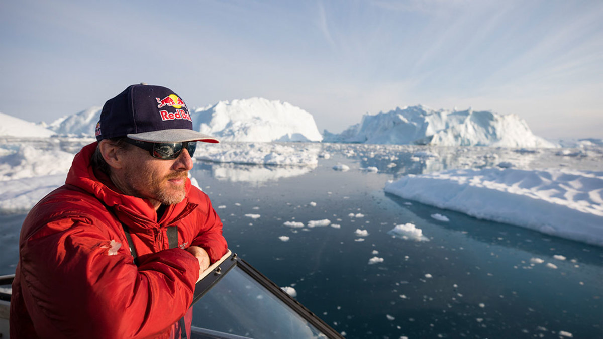 Will Gadd exploring the Greenland Ice Sheet