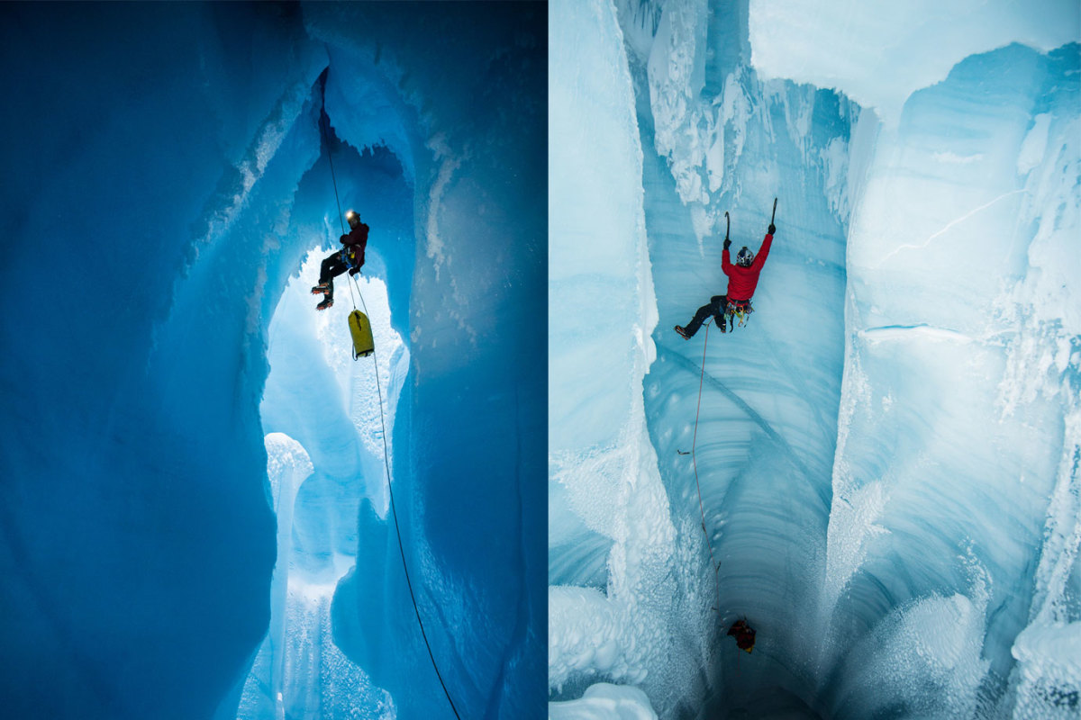 Will Gadd exploring the Greenland Ice Sheet