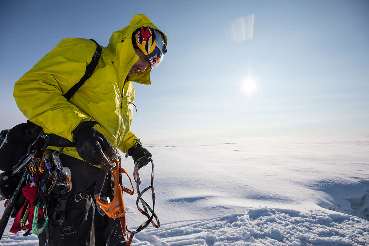 Will Gadd exploring the Greenland Ice Sheet