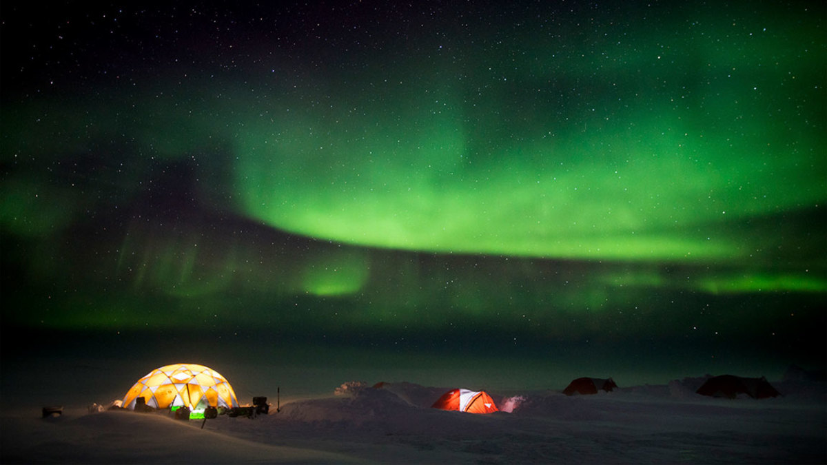 Will Gadd exploring the Greenland Ice Sheet