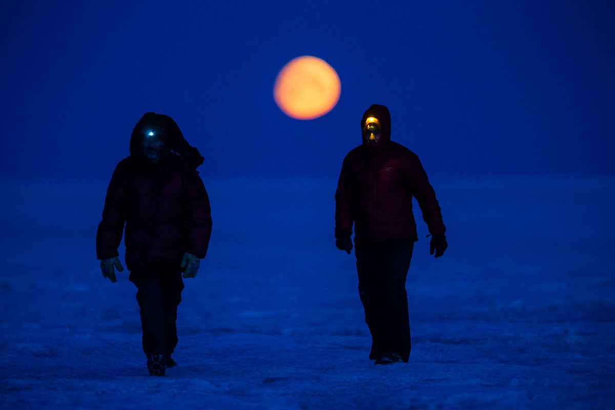Will Gadd exploring the Greenland Ice Sheet