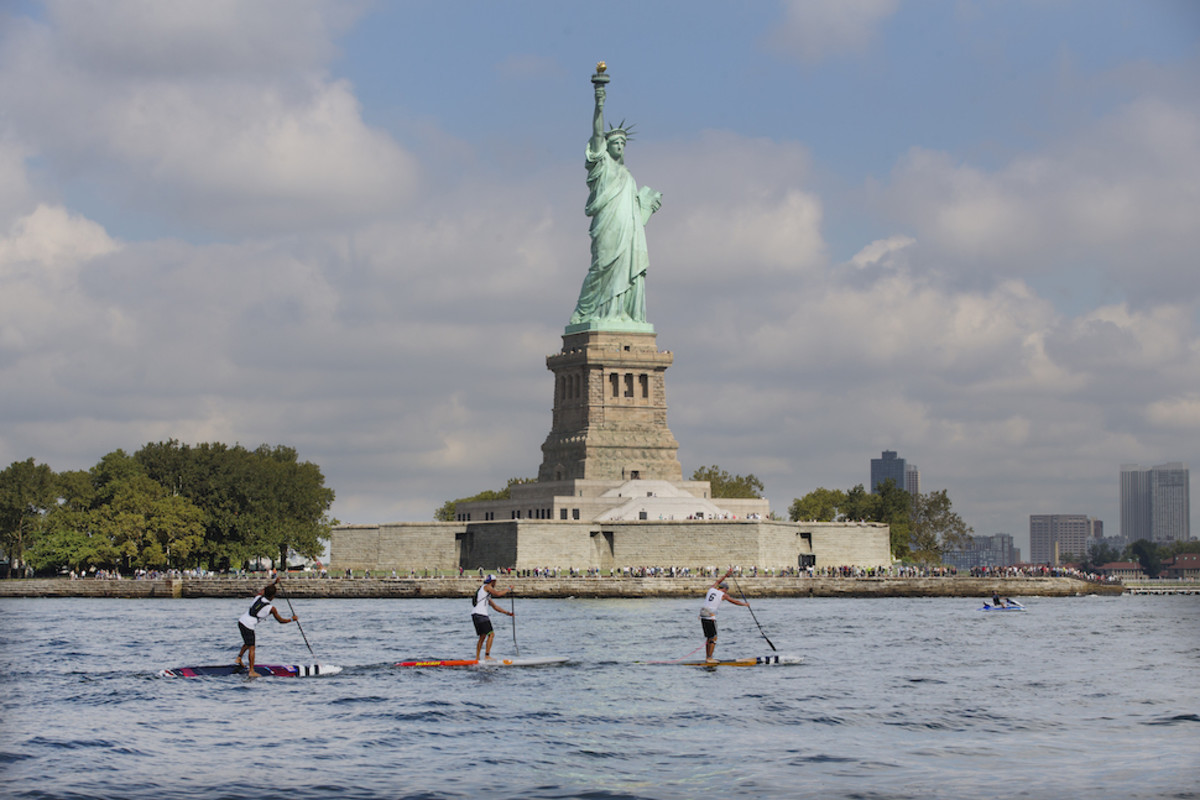 Iconic views during the Statue of Liberty race.