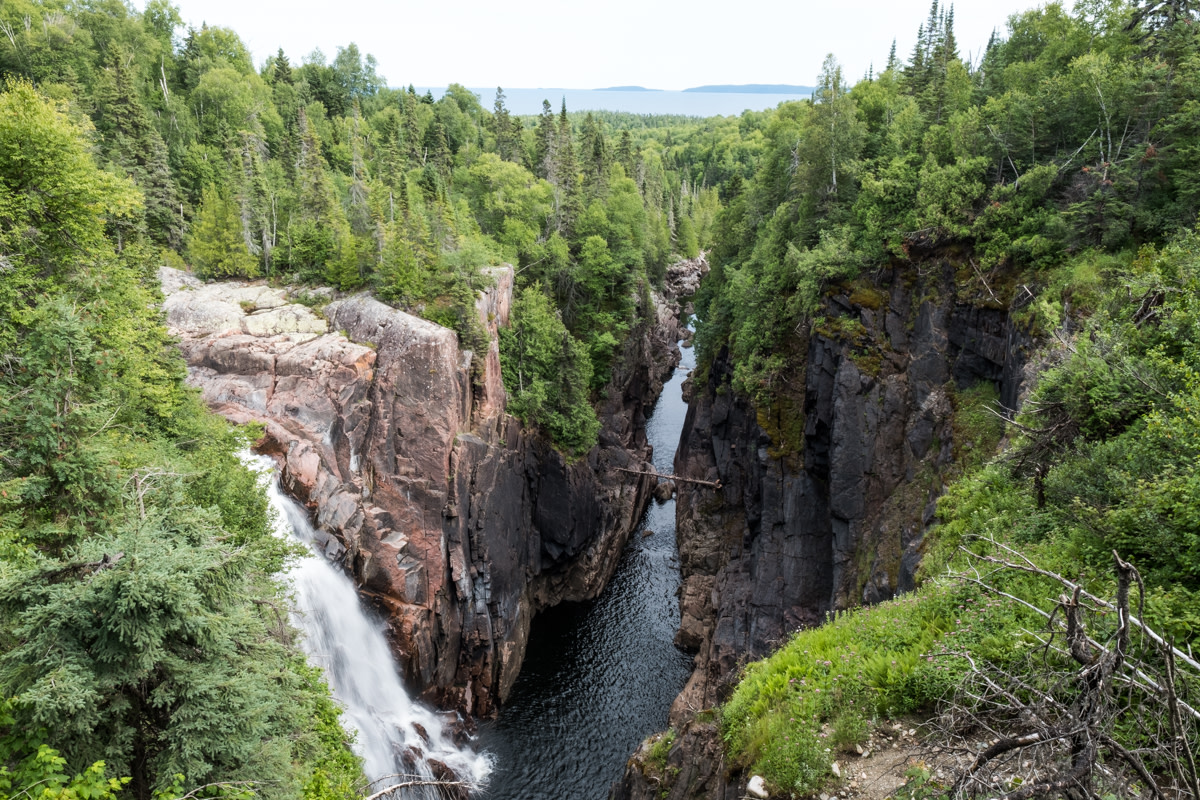 Gorge and waterfall in Canada