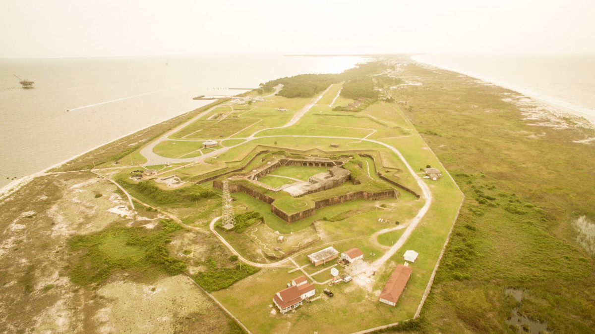 Fort Morgan, the finish of the Great Alabama 650. Image Ford Nixon, courtesy of the Alabama Scenic Trail