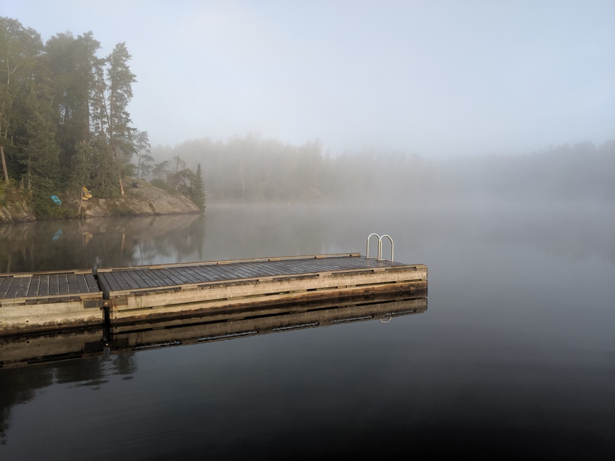 boat dock in Rushing River